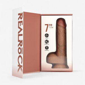 Real Rock Vibrating Realistic Dildo 18 cm – Suction Cup & Harness Compatible