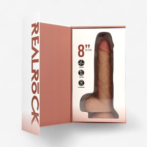 Real Rock Vibrating & Thrusting Realistic Dildo 8" – With Suction Cup & Balls