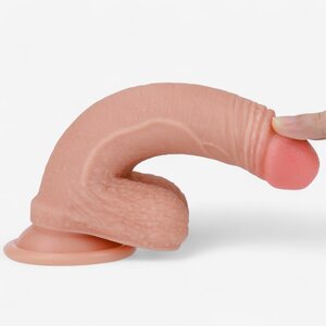 Lovetoy Nature Cock – Dual-Layered Realistic Silicone Dildo with Suction Cup 7”