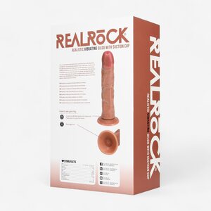 Real Rock RealRock Vibrating Realistic Dildo 8” – Suction Cup & Harness Ready