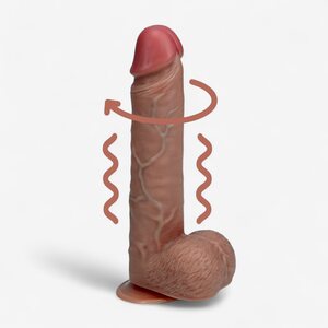 Real Rock Pyörivä Värisevä Dildo 20 cm – Realistinen Iho & Imukuppi