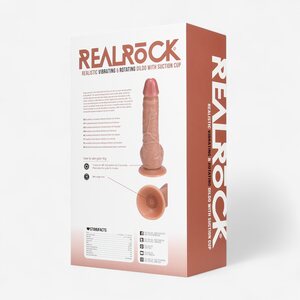 Real Rock Pyörivä Värisevä Dildo 20 cm – Realistinen Iho & Imukuppi