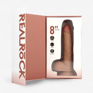 Real Rock Pyörivä Värisevä Dildo 20 cm – Realistinen Iho & Imukuppi