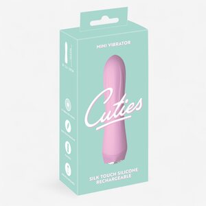 Cuties Silk Touch Mini Vibrator Pink – USB Rechargeable, 10 Modes, Waterproof Silicone (13.6 cm)