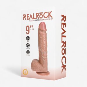 Real Rock King Vibe – Realistic Vibrating Dildo 9” with Suction Cup