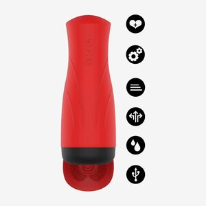 Hidden Desire Red Thruster™ – Suction, Vibration & Testicle Massage in One