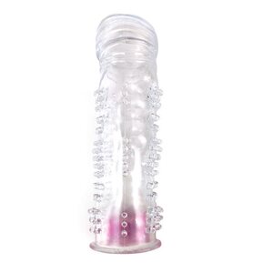 A-Gusto Vibrating Textured Penis Sleeve – With Clitoral Stimulator