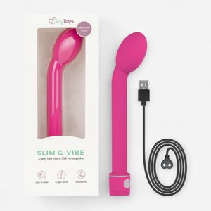 Easy Toys Slim Curve – Rechargeable G-Spot Vibrator 21 cm, Pink