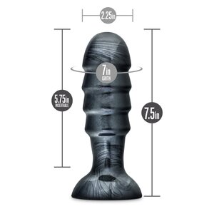 Blush Novelties Jet Bruiser – XL Butt Plug Ø 5.7 cm with Suction Cup (Carbon Black)