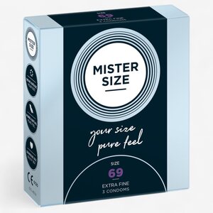 MISTER SIZE 69 mm XXXL Condoms – Ultra Thin & Perfect Fit (3 pcs)