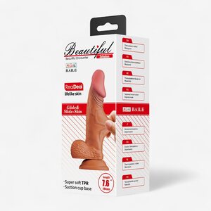 Beautiful Dildos Zebulon – Realistic Suction Cup Dildo, Brown 7.6”