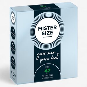 MISTER SIZE Condom 47 mm – Ultra Thin Perfect Fit, 3 pcs