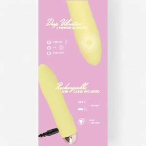 Cuties Mini Vibrator Sunny Yellow – Rechargeable & Waterproof 13.2 cm