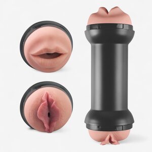 Training Master – Double-Sided Stroker (Mouth & Pussy) 22 cm