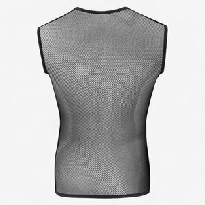 Svenjoyment Men’s Mesh Shirt – Black Stretch Net Top for Bold Style