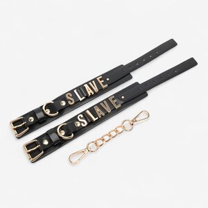 LateToBed Slave Ankle Cuffs with Golden Chain – Adjustable & Stylish