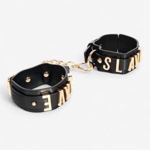 LateToBed Slave Ankle Cuffs with Golden Chain – Adjustable & Stylish