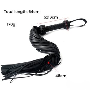 LateToBed BRAIDED FLOGGER – Woven BDSM Whip 64.5 cm