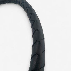 LateToBed RAIDED FLOGGER 85 cm – Long Woven BDSM Whip with Ring