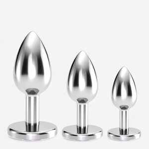 Crushious Bijou Pink Anal Plug Set – 3 Sizes + Lubricant