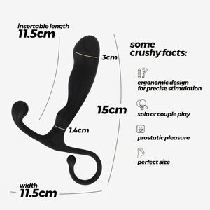 Crushious P-Baba Prostatahieromasauva – Ergonominen Nautintokoukku