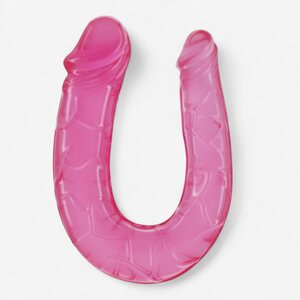 Crushious Deep Diver Duo – Tupladildo 27 cm + Anal-liukuvoide 50 ml (Pinkki/Violetti)