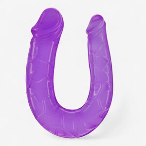 Crushious Deep Diver Duo – Tupladildo 27 cm + Anal-liukuvoide 50 ml (Pinkki/Violetti)