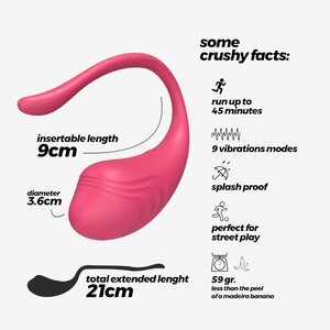 Crushious Tamago Vibrating Egg – Rechargeable Remote-Controlled Love Egg