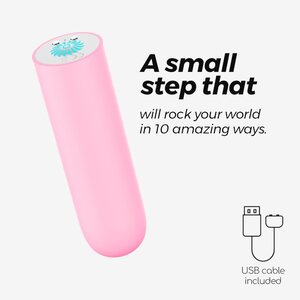 Crushious Quackers – USB Ladattava Tehobullet Vibraattori (10 Värinätilaa, Vedenkestävä)