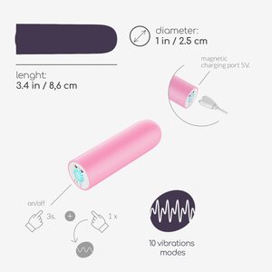Crushious Quackers – USB Ladattava Tehobullet Vibraattori (10 Värinätilaa, Vedenkestävä)