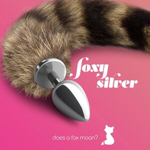 Crushious Foxy Silver – Metallinen Anaalitappi Kettuhännällä