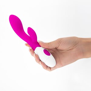 Crushious Cherie Rabbit Duo – 30 Vibrations, 50 ml Water-Based Lube & Batteries Included