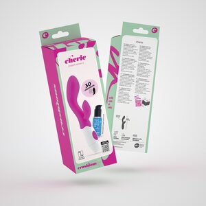 Crushious Cherie Rabbit Duo – 30 Vibrations, 50 ml Water-Based Lube & Batteries Included