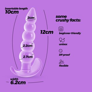 Crushious Draco Super-Flexible Beaded Anal Plug 12 cm