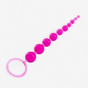 Crushious 10-Bead Anal Chain – Soft & Flexible with Safety Ring