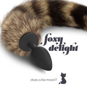 Crushious Foxy Delight Tail Anal Plug – Silicone, Faux-Fur 30 cm (Beginner, Ø 2.7 cm / 6 cm)