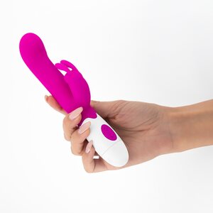 Crushious Jigglie – Rabbit Vibrator with 30 Modes + Water-Based Lubricant & Free Batteries