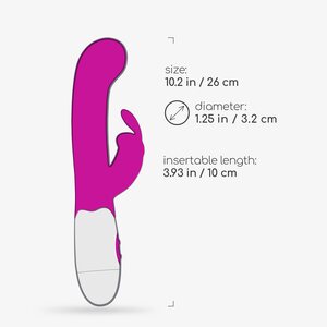 Crushious Jigglie – Rabbit Vibrator with 30 Modes + Water-Based Lubricant & Free Batteries