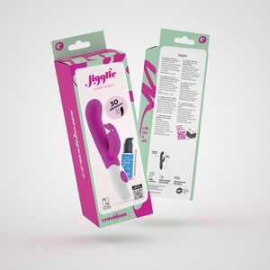 Crushious Jigglie – Rabbit Vibrator with 30 Modes + Water-Based Lubricant & Free Batteries