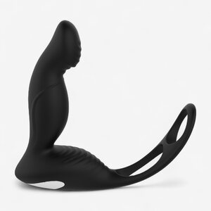 Dream Toys P-Pleaser – Prostate Vibrator with Dual Cock & Ball Ring (Rechargeable, 9 Modes)
