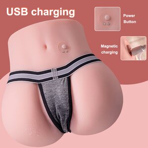 Roberta Duo Torso – Vibrating Masturbator, Vagina and Anus (2.6 kg)