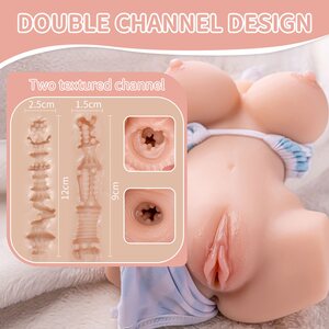 DuoVibe Vibrating Torso Masturbator – vagina & anus, 1.2 kg