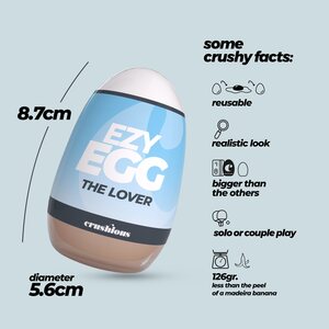Crushious Ezy Egg The Lover – Realistinen munamasturbaattori (uudelleenkäytettävä)