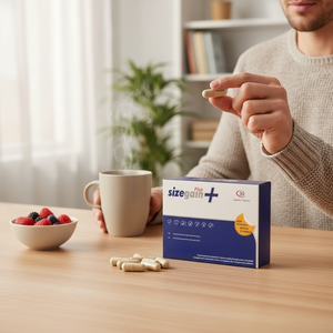 Sizegain Plus – Men’s Dietary Supplement for Sexual Wellbeing & Vitality (30 Capsules)