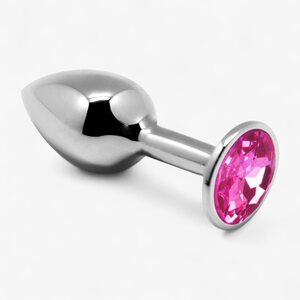 Metal Butt Plug – Pink Gem (L)