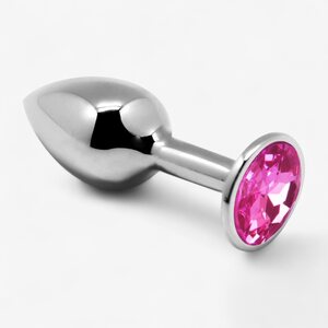 Luxe Metal Butt Plug – Pink Gem (Small)
