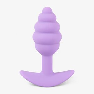 Cuties Mini Butt Plug for Beginners – Spiral Silicone 7.5 cm (Purple)