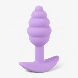 Cuties Mini Butt Plug for Beginners – Spiral Silicone 7.5 cm (Purple)