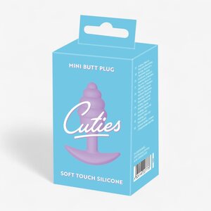 Cuties Mini Butt Plug for Beginners – Spiral Silicone 7.5 cm (Purple)