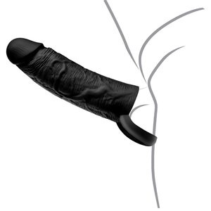 Hidden Desire Penis Sleeve Liquid Silicone with Ring 18 cm
